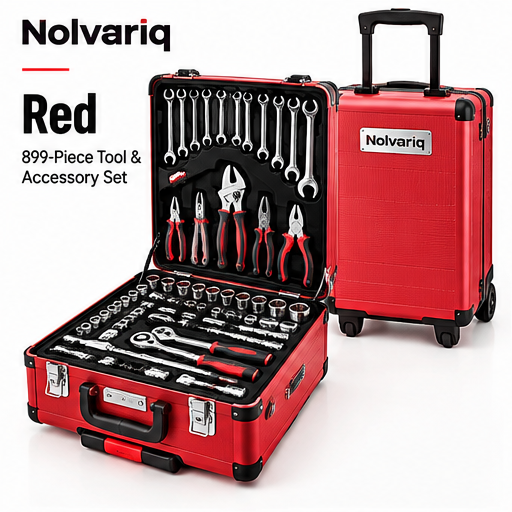 899-Piece Complete Tool Set with 4-Layer Rolling Storage Case