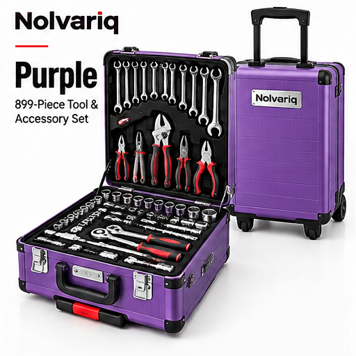 899-Piece Complete Tool Set with 4-Layer Rolling Storage Case