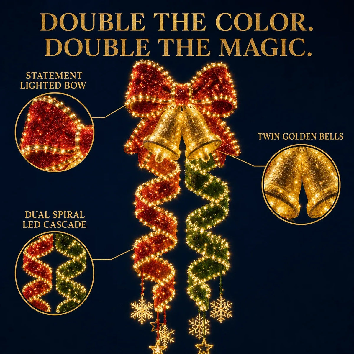 Bow and Double Bells Spiral Light detail