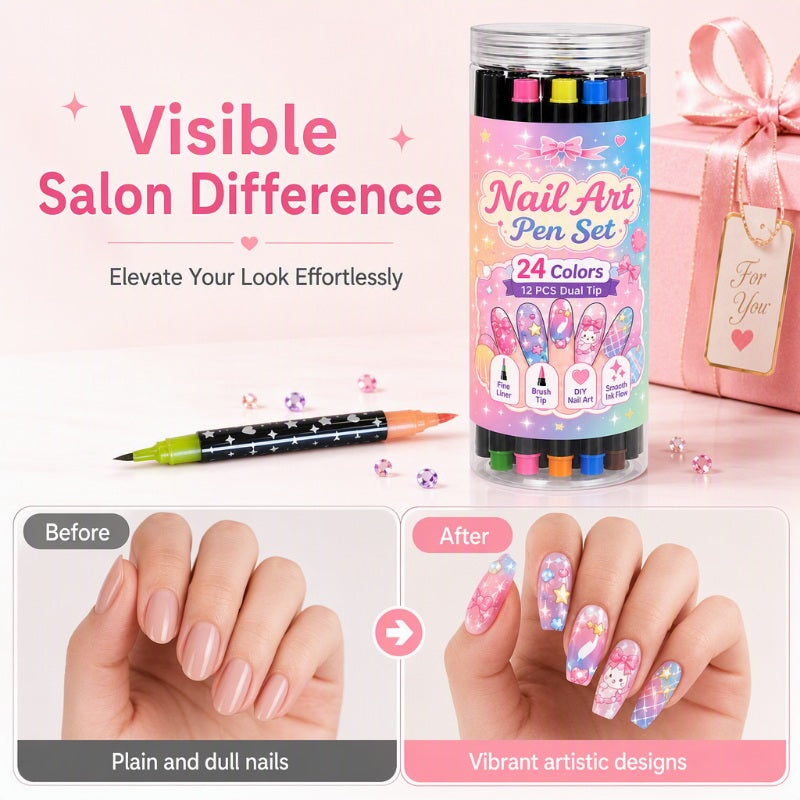 24-color dual-ended nail art pen set product image 11
