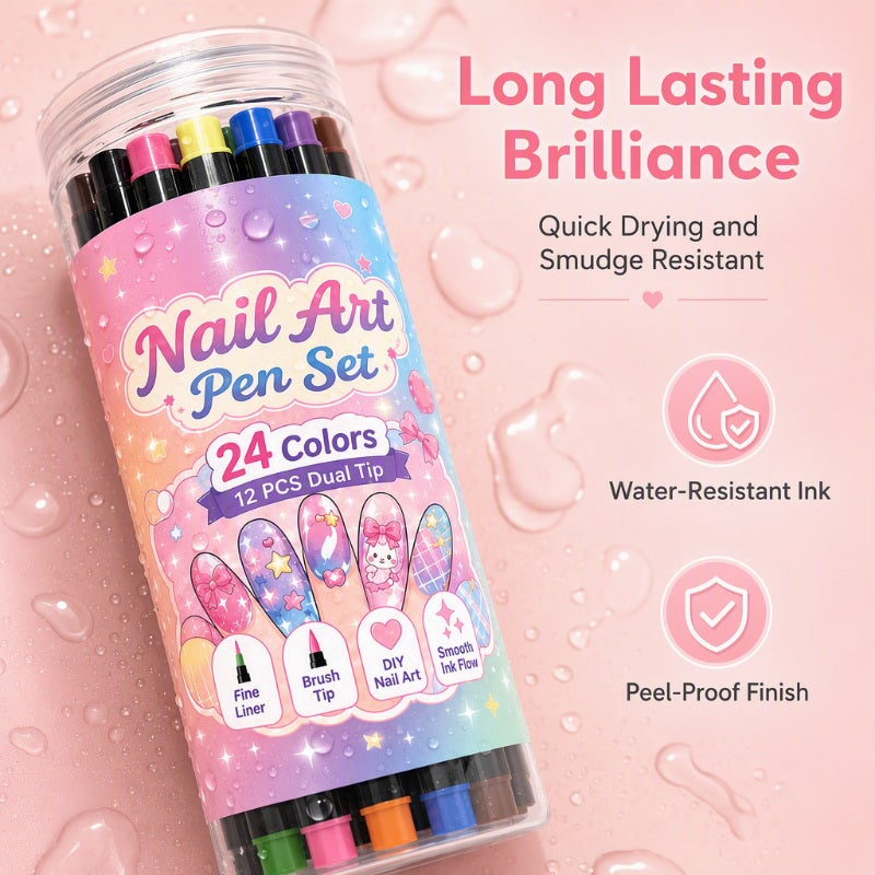 24-color dual-ended nail art pen set product image 8