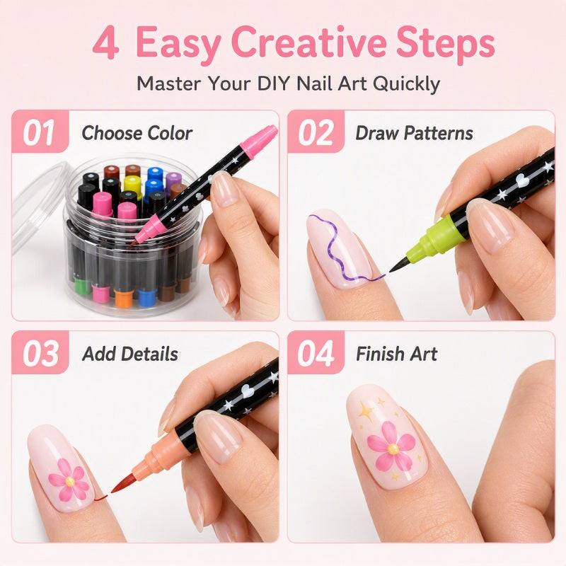 24-color dual-ended nail art pen set product image 10