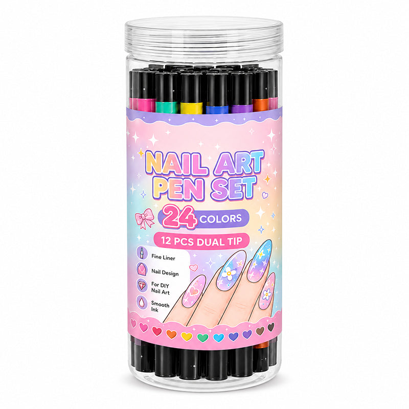 24-color dual-ended nail art pen set product image 12